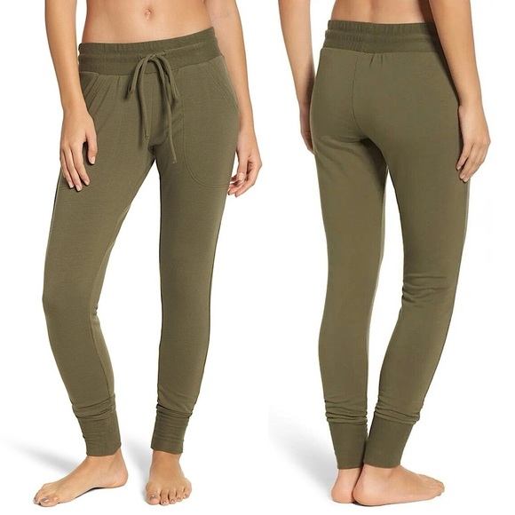 NWT Free People FP Movement Sunny Skinny Sweatpant Joggers in Everest Olive Sz L - Picture 1 of 10